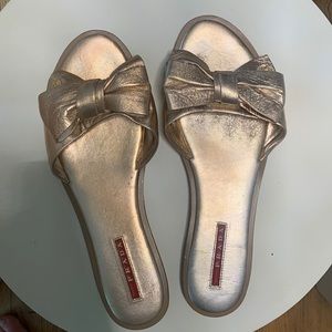 Prada bow slides 39 1/2
